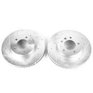 Power Stop 04-06 Porsche Cayenne Front Evolution Drilled & Slotted Rotors - Pair Brake Rotors - Slot & Drilled PowerStop