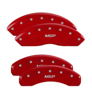 MGP 4 Caliper Covers Engraved Front & Rear MGP Red finish silver ch | 11205SMGPRD
