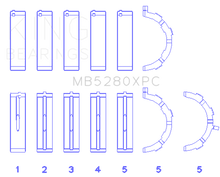 Load image into Gallery viewer, King Ford 4.6L/5.4L V8 SOHC (Size STD) Performance Coated Main Bearing Set Bearings King Engine Bearings
