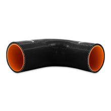 Load image into Gallery viewer, Mishimoto Silicone Reducer Coupler 90 Degree 2in to 2.5in - Black Silicone Couplers &amp; Hoses Mishimoto
