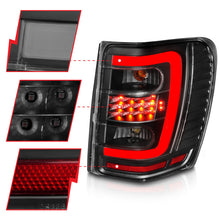 Load image into Gallery viewer, ANZO 1999-2004 Jeep Grand Cherokee LED Tail Lights w/ Light Bar Black Housing Clear Lens Tail Lights ANZO
