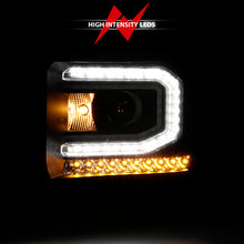 Load image into Gallery viewer, ANZO 2016-2019 Gmc Sierra 1500 Projector Headlight Plank Style Black w/ Sequential Amber Signal Headlights ANZO
