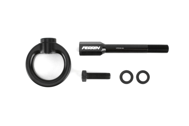 Perrin 02-07 Subaru WRX/STI Tow Hook Kit (Front) - Flat Black Tow Hooks Perrin Performance   