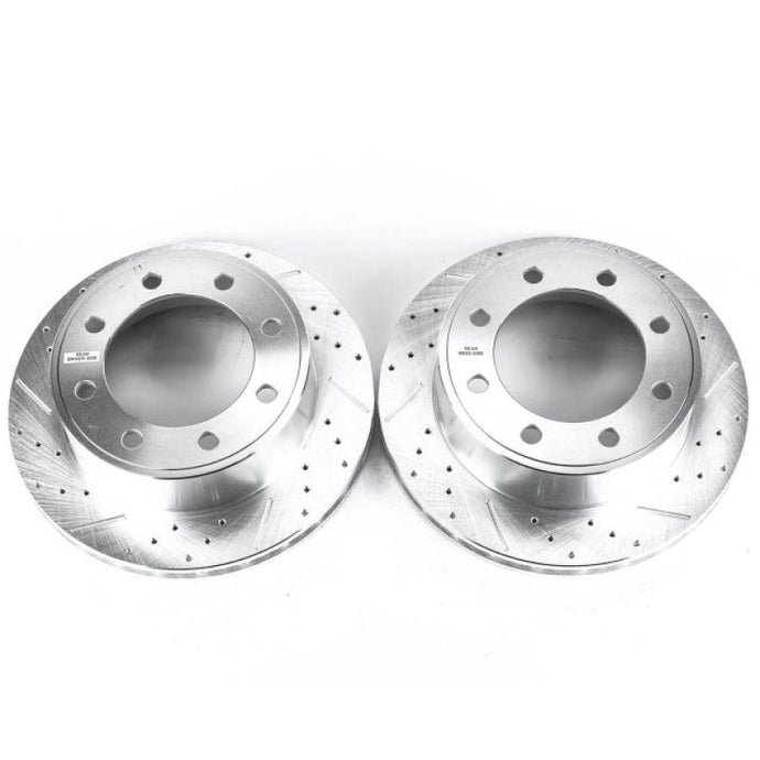 Power Stop 2007 Ford E-150 Rear Evolution Drilled & Slotted Rotors - Pair Brake Rotors - Slot & Drilled PowerStop