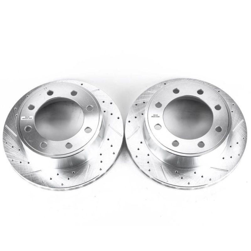 Power Stop 2007 Ford E-150 Rear Evolution Drilled & Slotted Rotors - Pair Brake Rotors - Slot & Drilled PowerStop