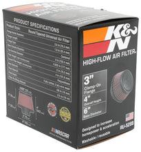 Load image into Gallery viewer, K&amp;N Universal Round Clamp-On Air Filter 3in Flange ID x 6in Base OD x 4.625in Top OD x 3in Height Air Filters - Universal Fit K&amp;N Engineering   
