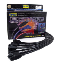 Load image into Gallery viewer, Taylor Cable 74007 8mm Spiro-Pro Ignition Wire Set; Spiro-Wound; Custom Fit; 90/180 deg.; Black; Spark Plug Wire Set Taylor Cable
