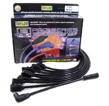 Load image into Gallery viewer, Taylor Cable 74026 8mm Spiro-Pro Ignition Wire Set; Spiro-Wound; Custom Fit; 90 deg.; Black; Spark Plug Wire Set Taylor Cable
