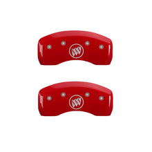 Load image into Gallery viewer, MGP 4 Caliper Covers Engraved Front Buick Rear Red Finish Silver Char 2002 Buick LeSabre Caliper Covers MGP
