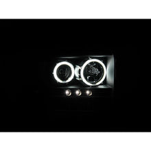 Load image into Gallery viewer, ANZO 2005-2007 Ford Excursion Projector Headlights w/ Halo Black w/ LED Strip (CCFL) 1pc Headlights ANZO
