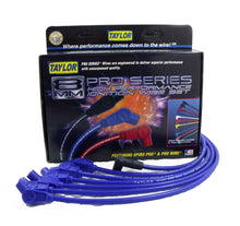 Load image into Gallery viewer, Taylor Cable 74680 8mm Spiro-Pro Ignition Wire Set; Spiro-Wound; Custom Fit; 135 deg.; Blue; Spark Plug Wire Set Taylor Cable
