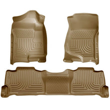 Load image into Gallery viewer, Husky Liners 07-13 GM Escalade ESV/Avalanche/Suburban WeatherBeater Tan Front/2nd Row Floor Liners Floor Mats - Rubber Husky Liners
