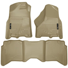 Load image into Gallery viewer, Husky Liners 2012 Dodge Ram 1500/2500/3500 Crew Cab WeatherBeater Combo Tan Floor Liners Floor Mats - Rubber Husky Liners
