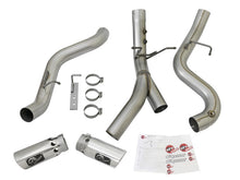Load image into Gallery viewer, aFe ATLAS 4in DPF-Back Alum Steel Exhaust System w/Dual Exit Polished Tip 2017 GM Duramax 6.6L (td) DPF Back aFe
