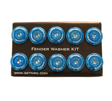 Load image into Gallery viewer, NRG Fender Washer Kit w/Color Matched M6 Bolt Rivets For Plastic (Blue) - Set of 10 Hardware Kits - Other NRG
