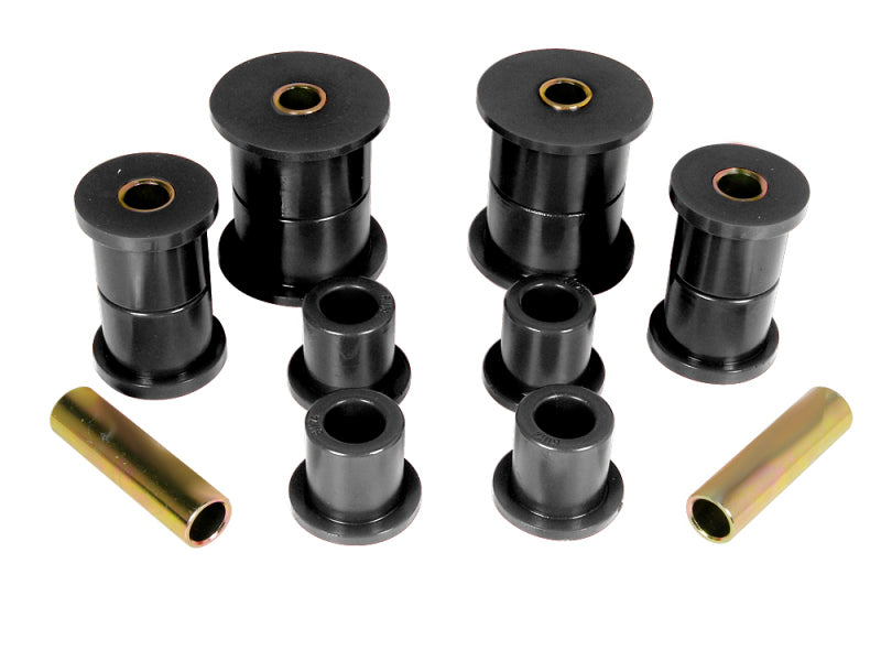 Prothane 74-91 Jeep Cherokee Front Spring & Shackle Bushings (w/ 2in OD Main Eye) - Black Bushing Kits Prothane