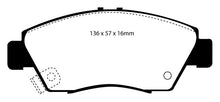 Load image into Gallery viewer, EBC 12 Acura ILX 1.5 Hybrid Yellowstuff Front Brake Pads Brake Pads - Performance EBC   
