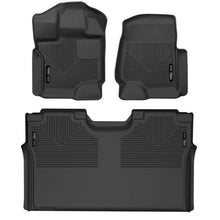 Load image into Gallery viewer, Husky Liners 15-23 Ford F-150 SuperCrew Cab X-Act Contour Front &amp; 2nd Row Seat Floor Liners - Black Floor Mats - Rubber Husky Liners
