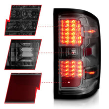 Load image into Gallery viewer, ANZO 15-19 Chevy Silverado 2500HD/3500HD (Factory Halogen Only) LED Tail Lights Smoke w/Clear Lens Tail Lights ANZO
