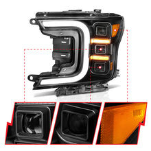 Load image into Gallery viewer, Anzo 18-20 Ford F-150 Full Led Projector Smoke Bar Style Headlights Black Amber Headlights ANZO

