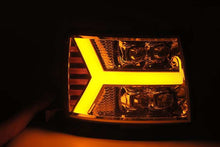 Load image into Gallery viewer, AlphaRex 07-13 Chevy 1500HD NOVA LED Proj Headlights Plank Style Chrm w/Activ Light/Seq Signal Headlights AlphaRex
