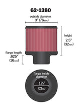 Load image into Gallery viewer, K&amp;N 1.25in Flange ID x 3in OD x 2.5 inch H Rubber Base Crankcase Vent Filter Air Filters - Universal Fit K&amp;N Engineering   
