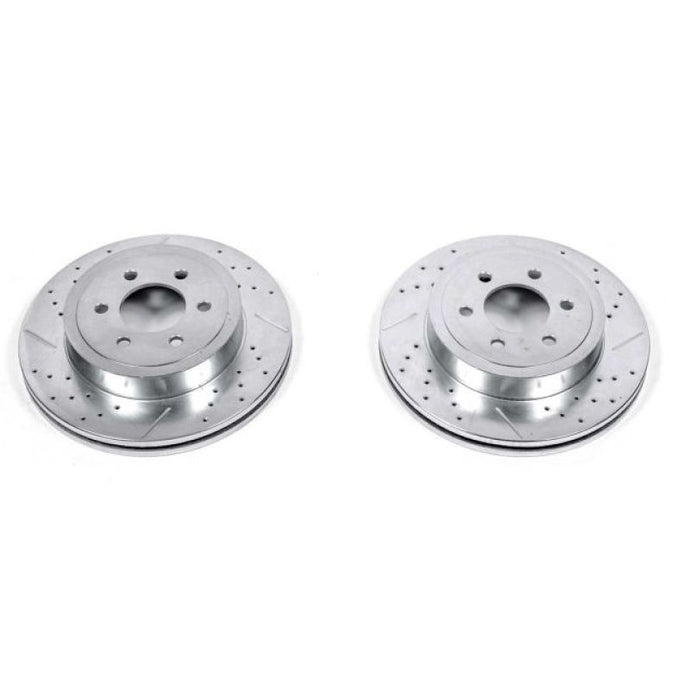 Power Stop 03-04 Dodge Dakota Front Evolution Drilled & Slotted Rotors - Pair Brake Rotors - Slot & Drilled PowerStop