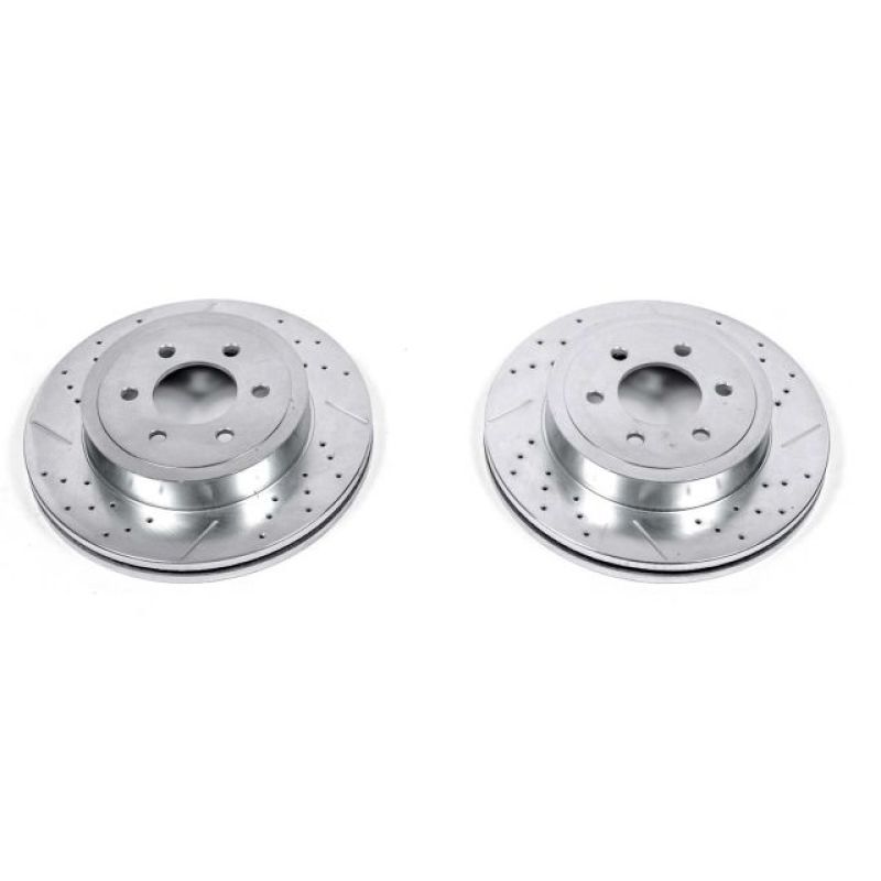 Power Stop 03-04 Dodge Dakota Front Evolution Drilled & Slotted Rotors - Pair Brake Rotors - Slot & Drilled PowerStop