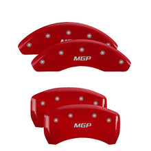Load image into Gallery viewer, MGP 4 Caliper Covers Engraved Front &amp; Rear MGP Red finish silver ch Caliper Covers MGP
