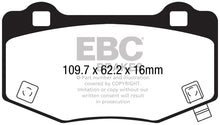 Load image into Gallery viewer, EBC 15-17 Ford Mustang Shelby GT350/GT350R Yellowstuff Rear Brake Pads Brake Pads - Performance EBC   
