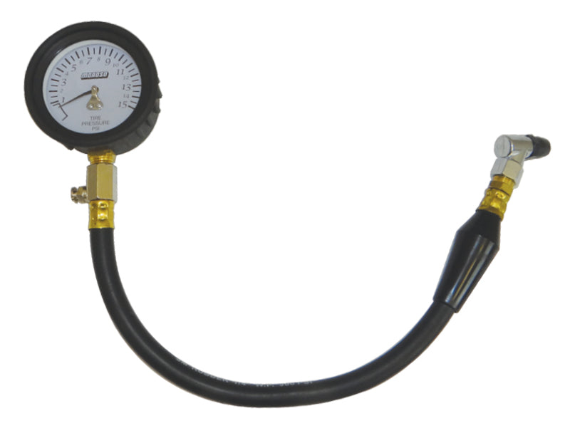 Moroso Tire Pressure Gauge 0-15psi - Garage Series Gauges Moroso