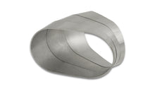 Load image into Gallery viewer, Vibrant Horizontal 304 SS Oval Pie Cuts 3.5in OD Tight 45 Degree Elbow Steel Tubing Vibrant
