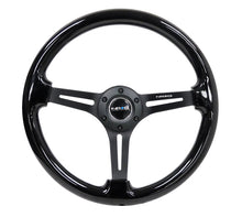 Load image into Gallery viewer, NRG Reinforced Steering Wheel (350mm / 3in. Deep) Blk Wood w/Blk Matte Spoke/Black Center Mark Steering Wheels NRG
