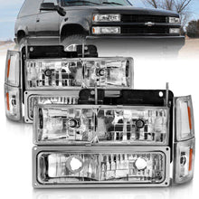 Load image into Gallery viewer, ANZO 88-98 Chevrolet C1500 Crystal Headlights Chrome w/ Signal and Side Marker Lights Headlights ANZO
