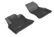 3D MAXpider 2014-2019 Fiat 500L Kagu 1st Row Floormat - Black Floor Mats - Rubber 3D MAXpider   