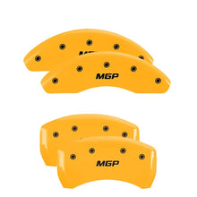 Load image into Gallery viewer, MGP 4 Caliper Covers Engraved Front &amp; Rear MGP Yellow Finish Black Char 2004 Mercedes-Benz C240 Caliper Covers MGP

