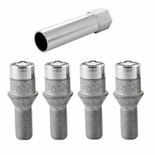 Load image into Gallery viewer, McGard Wheel Lock Bolt Set - 4pk. (Tuner / Cone Seat) M12X1.5 / 17mm Hex / 29.6mm Shank L. - Chrome Wheel Bolts McGard
