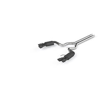 Load image into Gallery viewer, MBRP 18-19 Ford Mustang GT 5.0 3in Dual Split Rear Cat Back w/ Quad 4in Dual Wall Tips- Black Coated Catback MBRP
