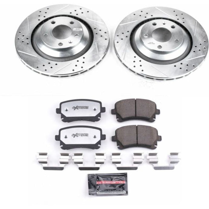 Power Stop 05-11 Audi A6 Quattro Rear Z26 Street Warrior Brake Kit Brake Kits - Performance D&S PowerStop   