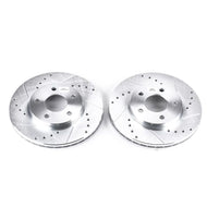 Power Stop 04-08 Chevrolet Malibu Front Evolution Drilled & Slotted Rotors - Pair Brake Rotors - Slot & Drilled PowerStop