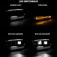 Load image into Gallery viewer, ANZO 2009-2018 Dodge Ram 1500 Led Projector Plank Style Switchback H.L Halo Black Amber (OE Style) Headlights ANZO
