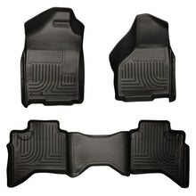 Load image into Gallery viewer, Husky Liners 09-12 Dodge Ram 1500 Quad Cab WeatherBeater Black Front &amp; Second Seat Floor Liner Floor Mats - Rubber Husky Liners
