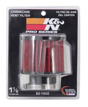 Load image into Gallery viewer, K&amp;N 1.5in Flange ID x 3in OD x 2.5in H Rubber Base Crankcase Vent Filter Air Filters - Universal Fit K&amp;N Engineering   
