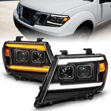 Load image into Gallery viewer, ANZO 09-20 Nissan Frontier Black Projector Plank Style DRL w/ Switchback &amp; Sequential LED DRL Headlights ANZO
