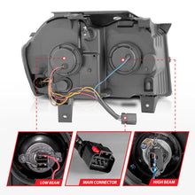 Load image into Gallery viewer, ANZO 2005-2007 Jeep Grand Cherokee Projector Headlights w/ Light Bar Switchback Black Housing Headlights ANZO
