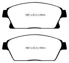 Load image into Gallery viewer, EBC 13-17 Buick Encore 1.4 Turbo Greenstuff Front Brake Pads Brake Pads - Performance EBC   
