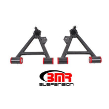 Load image into Gallery viewer, BMR 94-04 Mustang Lower Non-Adj. A-Arms (Coilover Only) w/ STD. Ball Joint (Poly) - Black Hammertone Control Arms BMR Suspension
