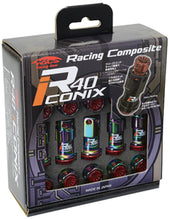 Load image into Gallery viewer, Project Kics 16+4 Locks Neocro R40 Iconix W/ Plastic Cap (Black) - 12X1.25 Lug Nuts Project Kics
