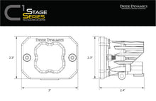 Load image into Gallery viewer, Diode Dynamics Stage Series C1 LED Pod Pro - Yellow Flood Flush ABL Each Light Accessories and Wiring Diode Dynamics   
