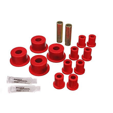 Load image into Gallery viewer, Energy Suspension 65-72 Dodge Charger (w/ 2in Main Eye) Red Rear Leaf Spring Bushing Set Bushing Kits Energy Suspension
